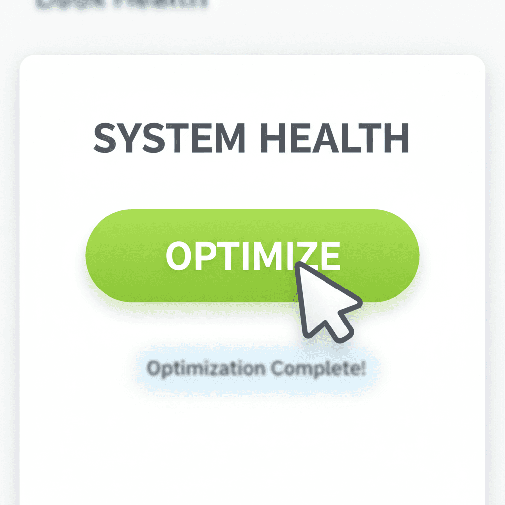 One-click optimize button interface